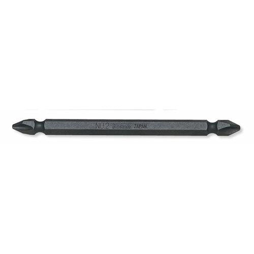 Ko-ken 123PG.100-2(9) 1/4 Hex Dr. Double Ended Bit  PH2  Length 100mm Magnetized