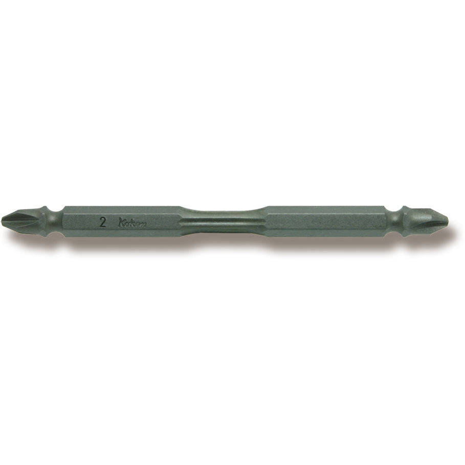 Ko-ken 123PT.100-2 1/4 Hex Dr. Double Ended Bit  PH2  Length 100mm Torsion
