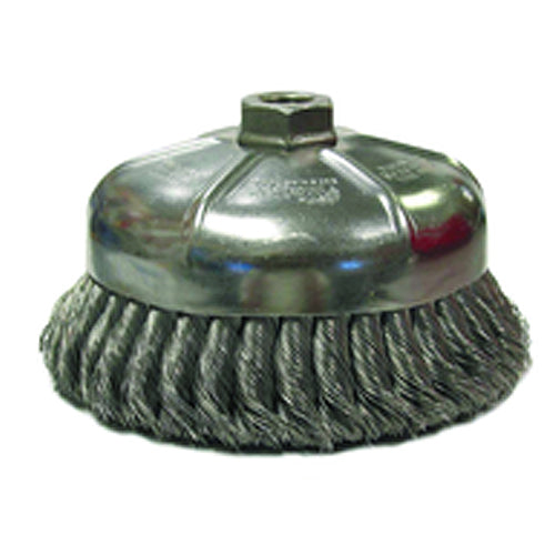 Weiler MK5112456 6" Diameter-5/8"-11 Arbor Hole - Knot Stainless Cup Wheel