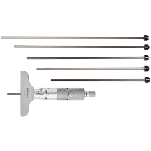 Mitutoyo MT80129-128 0-6" Measuring Range - Ratchet Thimble - Depth Micrometer