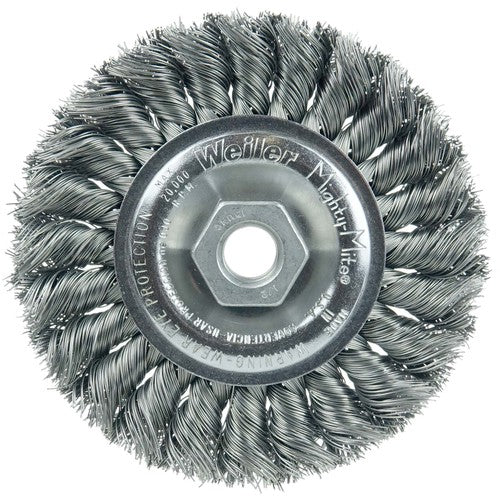 Weiler MK5113119 4" Diameter-1/2"-13 Arbor Hole - Knot Twist Steel Wire Straight Wheel