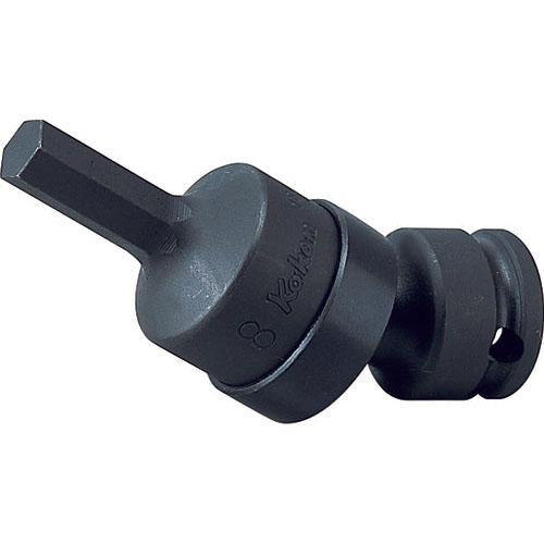 Ko-ken 13430M-6 3/8 Sq. Dr. Universal Bit Socket  6mm Hex Length 74mm