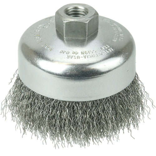 Weiler MK5114026 4" Diameter-5/8"-11 Arbor Hole - Crimped Steel Wire Cup Wheel