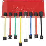 Ko-ken 14101MP/8H 1/2 Sq. Dr. Torsion Bar with Metal Wall Hanger  17-21mm   Color coded 8 pieces