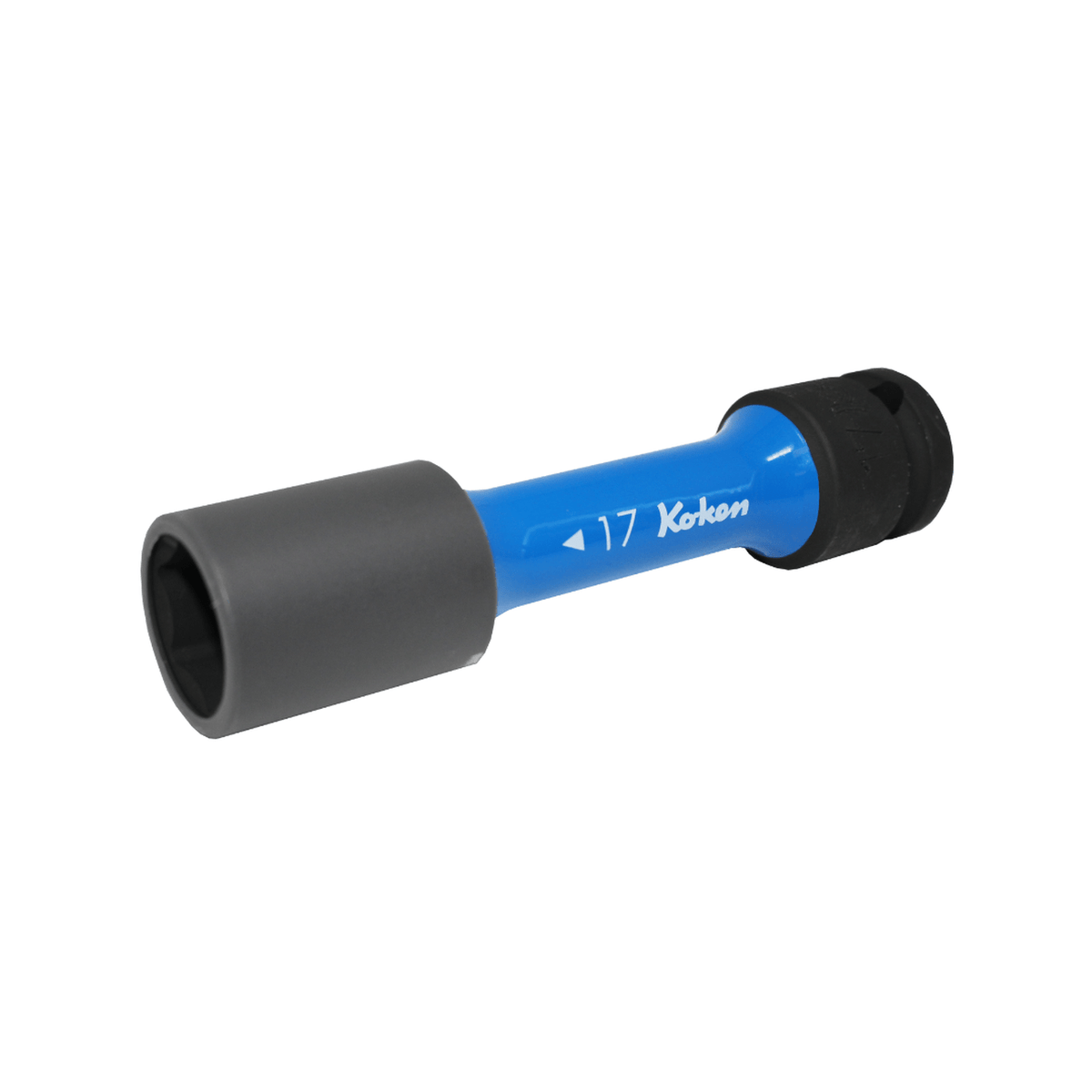 Ko-ken 14145PM.110-17 1/2 Sq. Dr. Wheel Nut Socket  17mm Extra Thin walled Length 110mm Color coded Protector