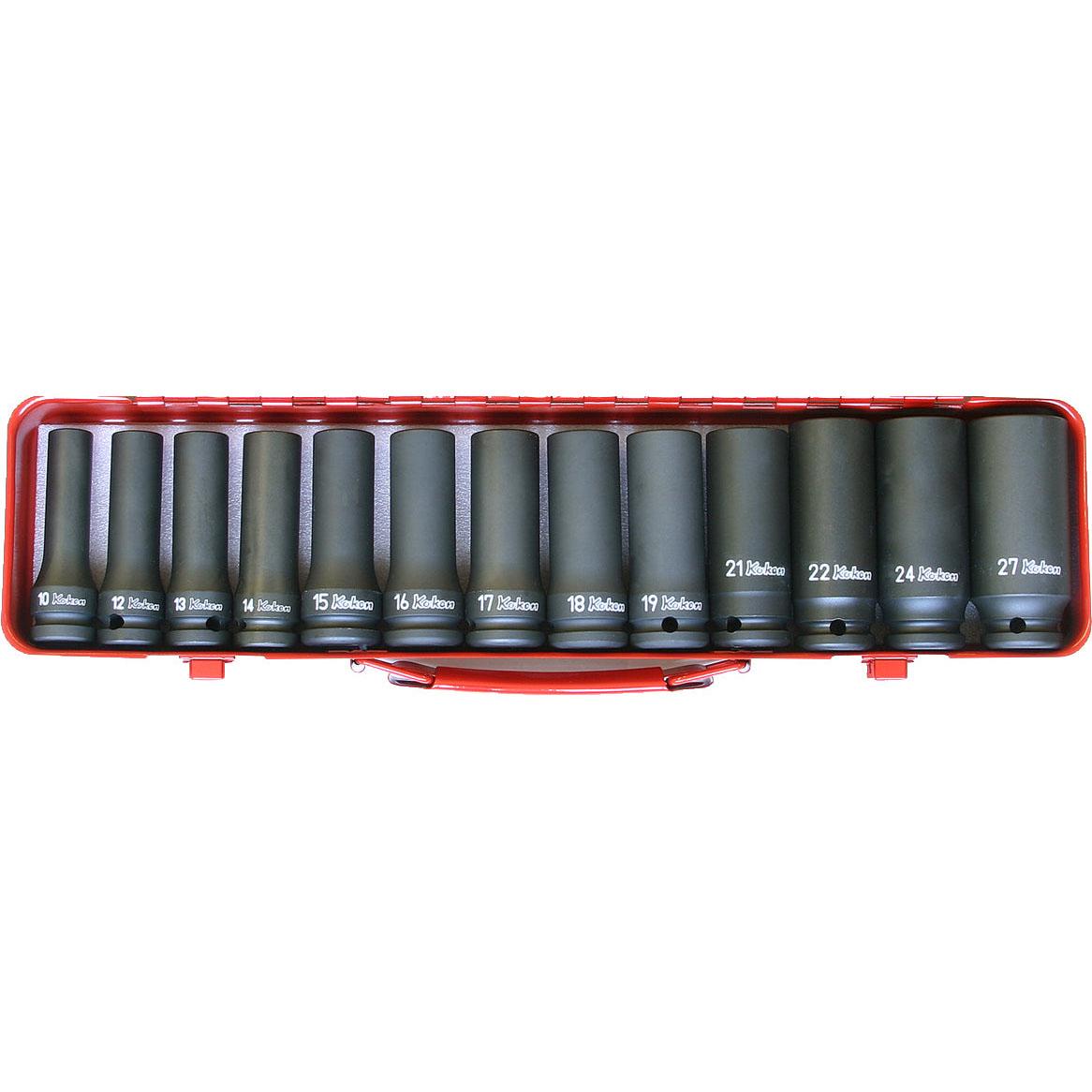 Ko-ken 14208m 1/2 Sq. Dr. Socket Set  5-19mm 6 point   10 pieces