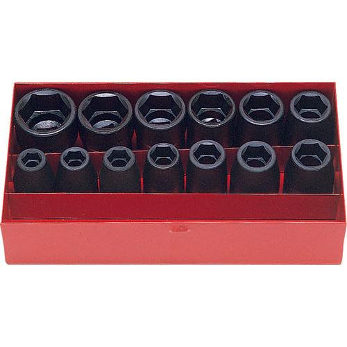 Ko-ken 14241M-05 1/2 Sq. Dr. Socket Set  10-27mm 12 point  13 pieces