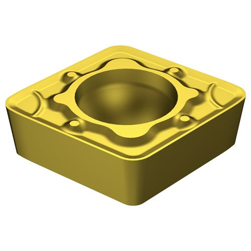 Sandvik Coromant FF87CCMT04393 CCMT 3251 WM 1525, 0.016 Corner Radius, 0.156 Thick, 3/8 Inscribed Circle, TiCN, Turning Indexable Insert