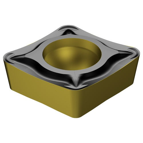 Sandvik Coromant FF87CCMT74901 CCMT 3251 UM 4325, 0.016 Corner Radius, 0.156 Thick, 3/8 Inscribed Circle, TiCN|Al2O3|TiN, Turning Indexable Insert