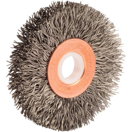 Weiler MK5116853 2" Diameter-1/2" Arbor Hole - Copper Center Stainless Straight Wheel