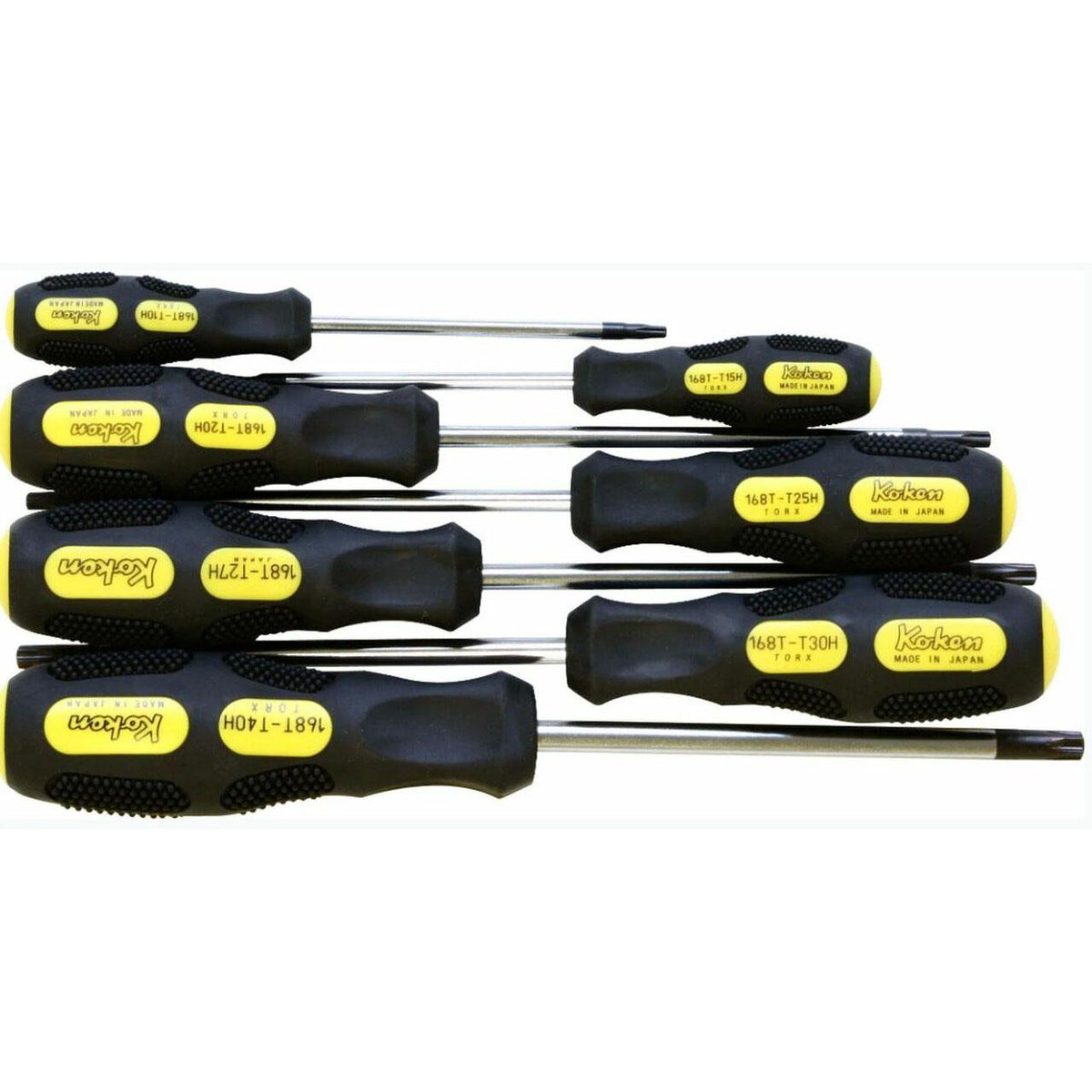 Ko-ken 168T/7(TH) Screwdriver TORX T10H-T40H Tamper Resistant   7 pieces