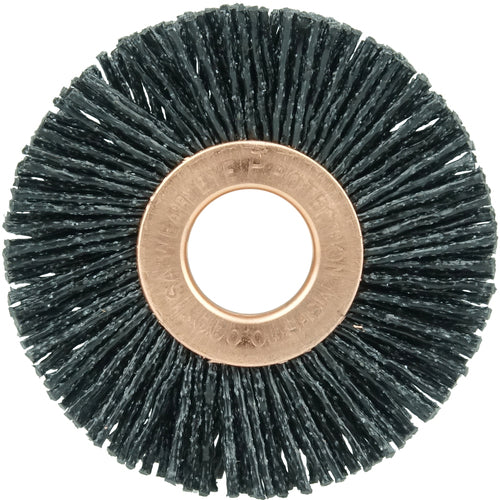Weiler MK5117542 2" Diameter - Small Diameter Wheel Brush - 0.055"/80 Grit - 1/2" Arbor