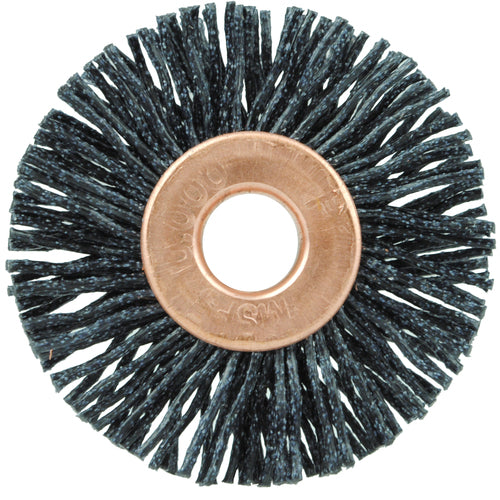 Weiler MK5117551 11/4" Diameter - Small Diameter Wheel Brush - 0.026"/120 Grit - 1/4" Arbor