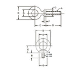 JERGENS EYE BOLT, M16 SHOULDER METRIC - 18565