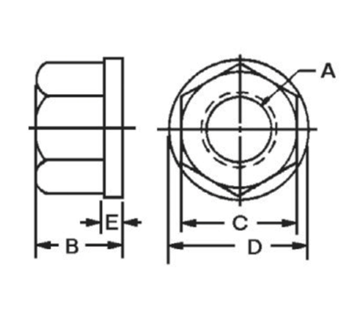 JERGENS FLANGE NUT, 5/8-11 SS - 20007