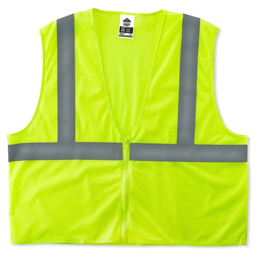 Ergodyne LF6520993 8205Z S/M Econo 2 Zipper Lime Vest