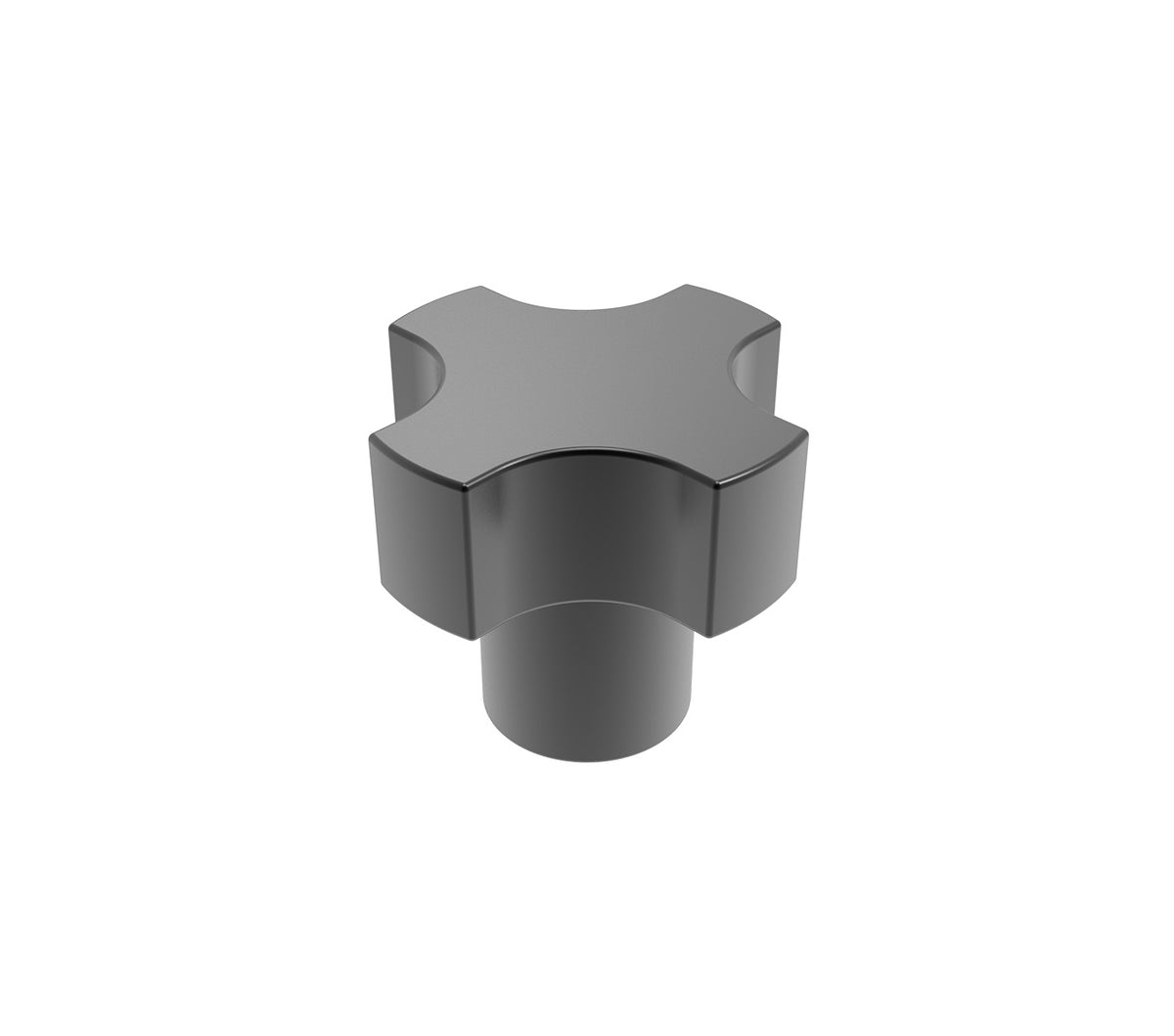 JERGENS KNOB, HAND ALUMINUM, W/ 5/16-18 THRU HOLE - 21006