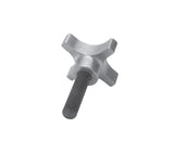 JERGENS KNOB, HAND ALUMINUM, W/ 1/4-20 X 3 STUD - 21021
