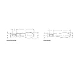 JERGENS HANDLE, ERGO STEEL, 10-24, FIXED - 22011