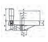 JERGENS HANDWHEEL, 3.15 TWO SPOKED, W/FOLD AWAY HANDLE - 22621