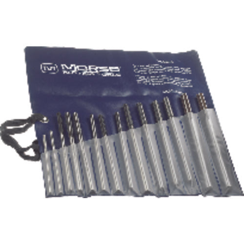 Morse Cutting Tools MT5023304 14 Piece-Range Metric Over / Under 4-12mm-HSS-Bright Straight Shank/Straight Flute-Plastic Pouch Chucking Reamers Series/List #1655M