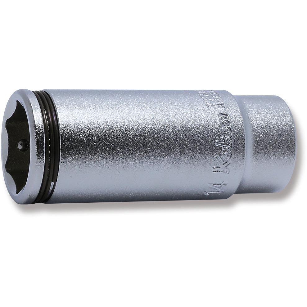 Ko-ken 2350M-14 1/4 Sq. Dr. Socket  14mm Nut Grip Length 50mm