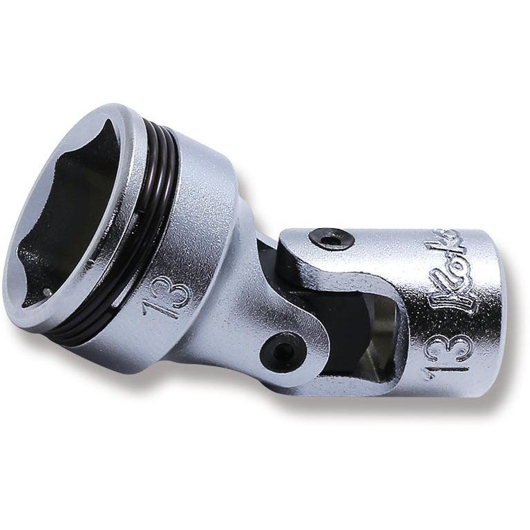 Ko-ken 2441M-13 1/4 Sq. Dr. Universal Socket  13mm Nut Grip Length 35mm