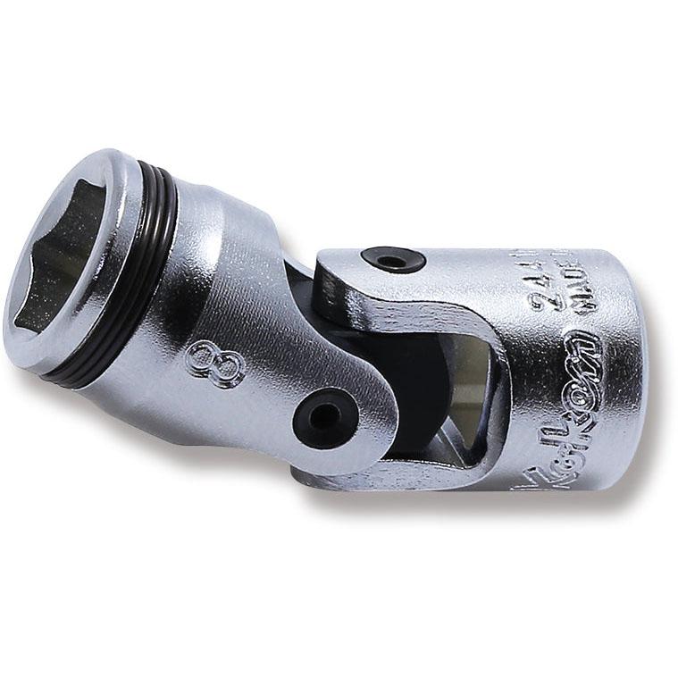 Ko-ken 2441M-8 1/4 Sq. Dr. Universal Socket  8mm Nut Grip Length 32mm