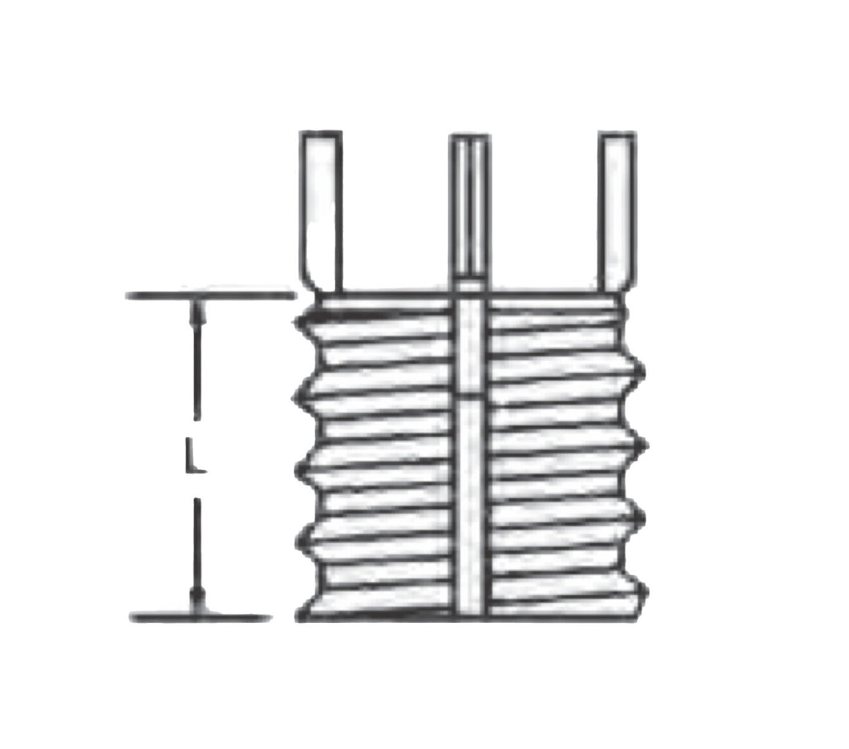 JERGENS INSERT, 9/16-12, EX HVY DUTY, KEYLOCKING CARBON STEEL - 25939