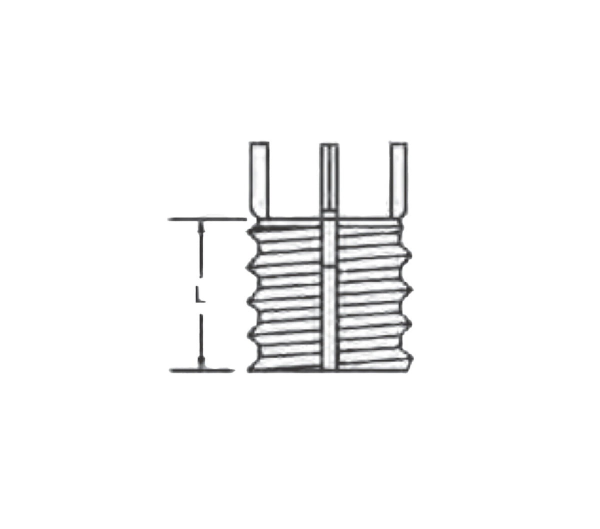 JERGENS INSERT, M6 X 1.0 TO 3/8-16, KEYLOCKING CARBON STEEL - 26243