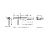 JERGENS PLUNGER, L-HANDLE, RETRACTABLE, 5/8-11, LOCKING - 27439
