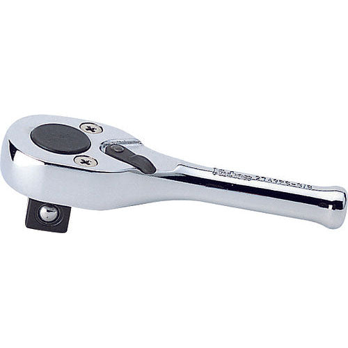 Ko-ken 2749PS-3/8 3/8 Sq. Dr. Ratchet Handle  24 teeth Short Length 75mm  Polished Handle