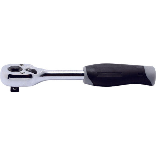 Ko-ken 2753JB 1/4 Sq. Dr. Ratchet Handle  20 teeth Push Button Length 115mm  Plastic Handle