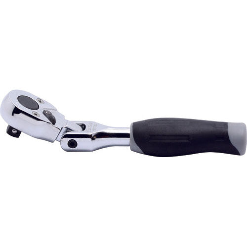 Ko-ken 2774JS-3/8 3/8 Sq. Dr. Ratchet Handle  24 teeth Flexible Head Length 120mm  Plastic Handle