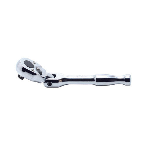 Ko-ken 2774PS-3/8 3/8 Sq. Dr. Ratchet Handle  24 teeth Flexible Head Length 120mm  Polished Handle