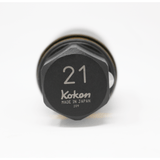 Ko-ken 280PM-21 21 Hex Dr. Wheel Nut Adaptor Socket  21mm Extra Thin walled Length 55mm Color coded Protector