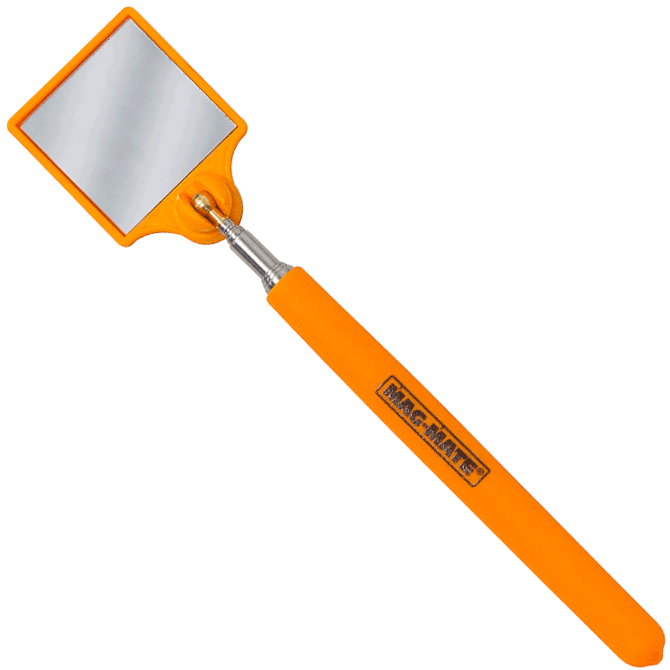 Industrial Magnetics MAG-MATE® Mirror Square Acrylic High-Visibility Orange 312AHVO