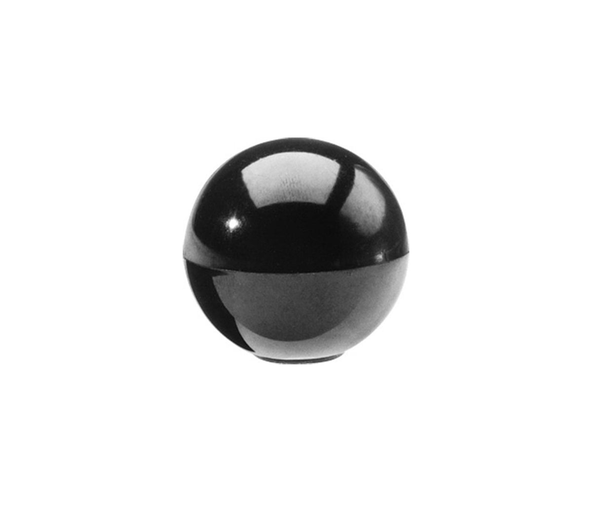 JERGENS KNOB, BALL, 3/8-16, BLACK, BRASS INSERT - 31303