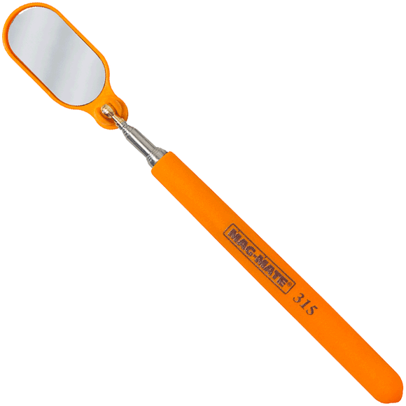 Industrial Magnetics MAG-MATE® Mirror Oval Glass High-Visibility Orange 315HVO