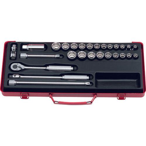 Ko-ken 3206A 3/8 Sq. Dr. Socket set   6, 12 point   17 pieces
