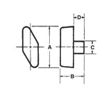 JERGENS T-HANDLE/WINGNUT, PLASTIC, 5/16-18 INSERT - 32126
