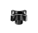 JERGENS KNOB, HAND, 1/4-20 INSERT, BLACK PLASTIC 4-PRONG - 32202