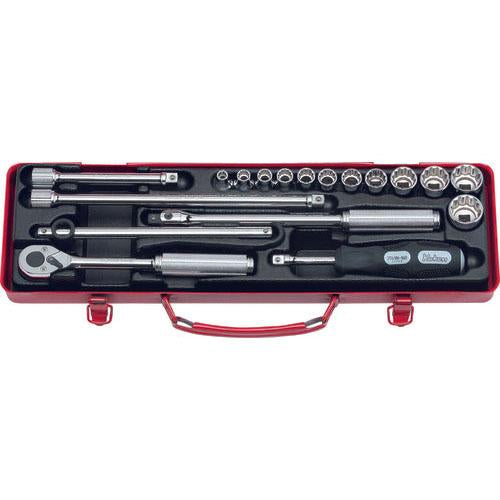 Ko-ken 3221M 3/8 Sq. Dr. Socket set   12 point   18 pieces