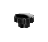 JERGENS KNOB, FLUTED, BUSHING INSERT, BLACK PLASTIC - 32319