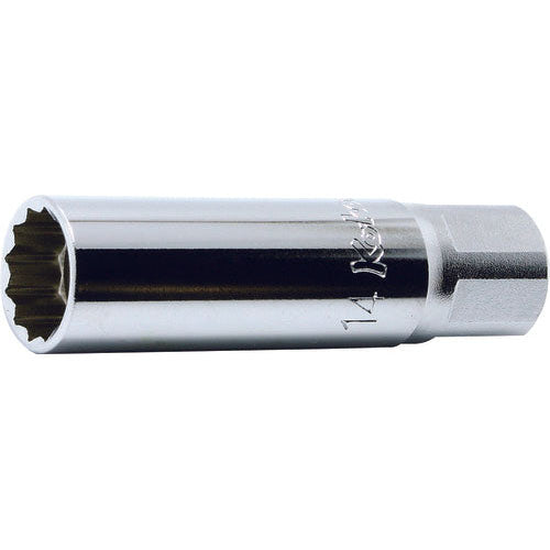 Ko-ken 3305P-14 3/8 Sq. Dr. Spark Plug Socket  14mm 12 point Length 70mm Magnet