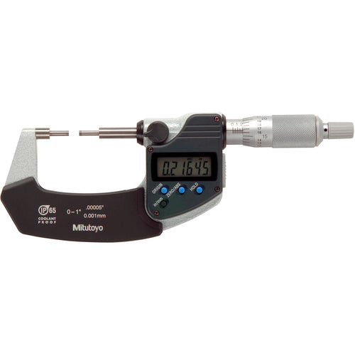 Mitutoyo MT80331-351-30 0 - 1 / 0 - 25.4 mm Range - 0.00005 / 0.001 mm Res-3 mm (0.120) Dia-Spline Micrometer