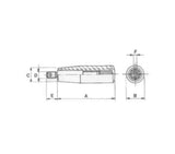 JERGENS HANDLE, REVOLVING, 1/4-20 X 1.57 - 33601