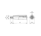 JERGENS HANDLE, REVOLVING, M6 X 1.57 - 33621