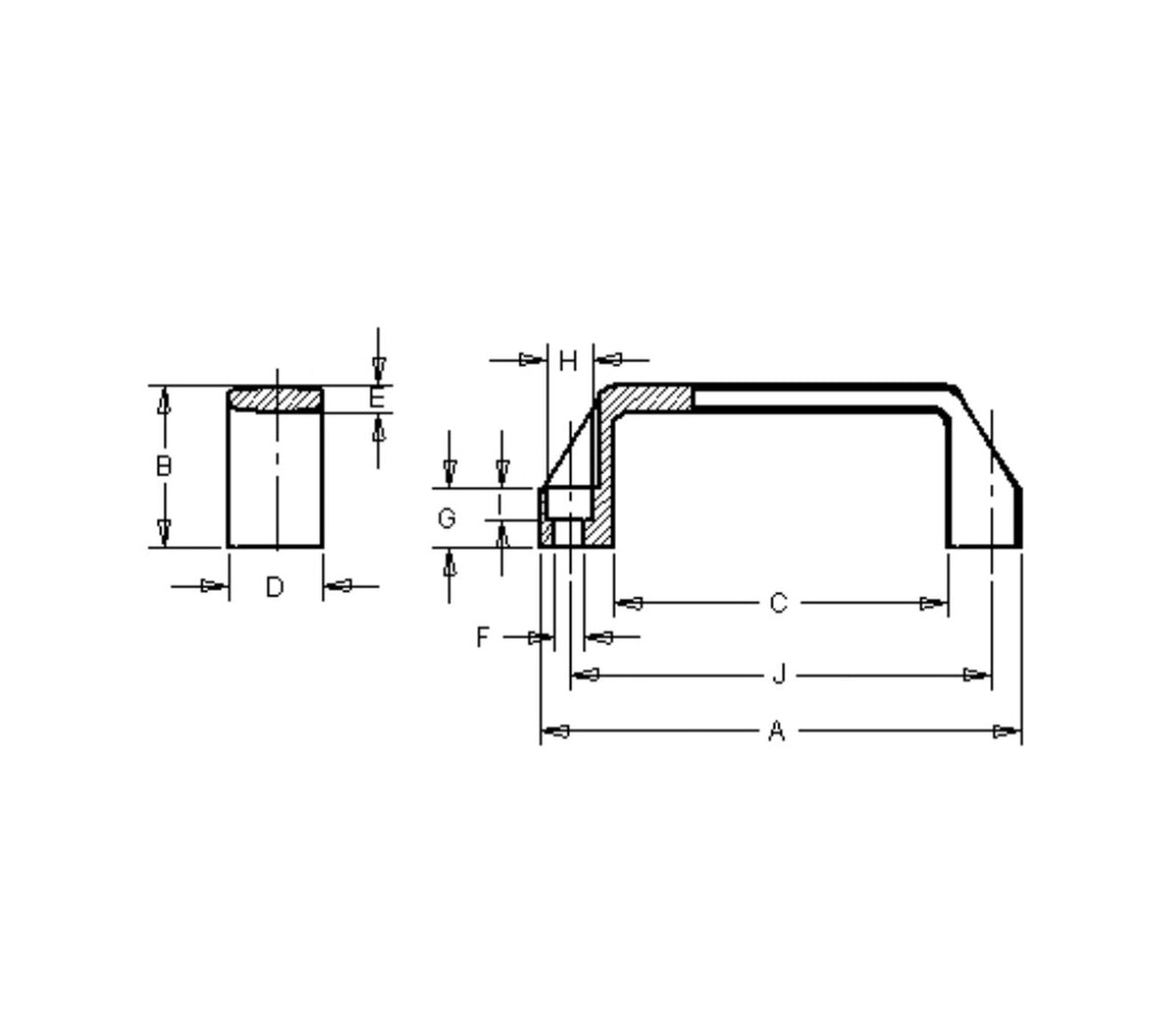 JERGENS HANDLE, LIFT, 7.76 - 33704