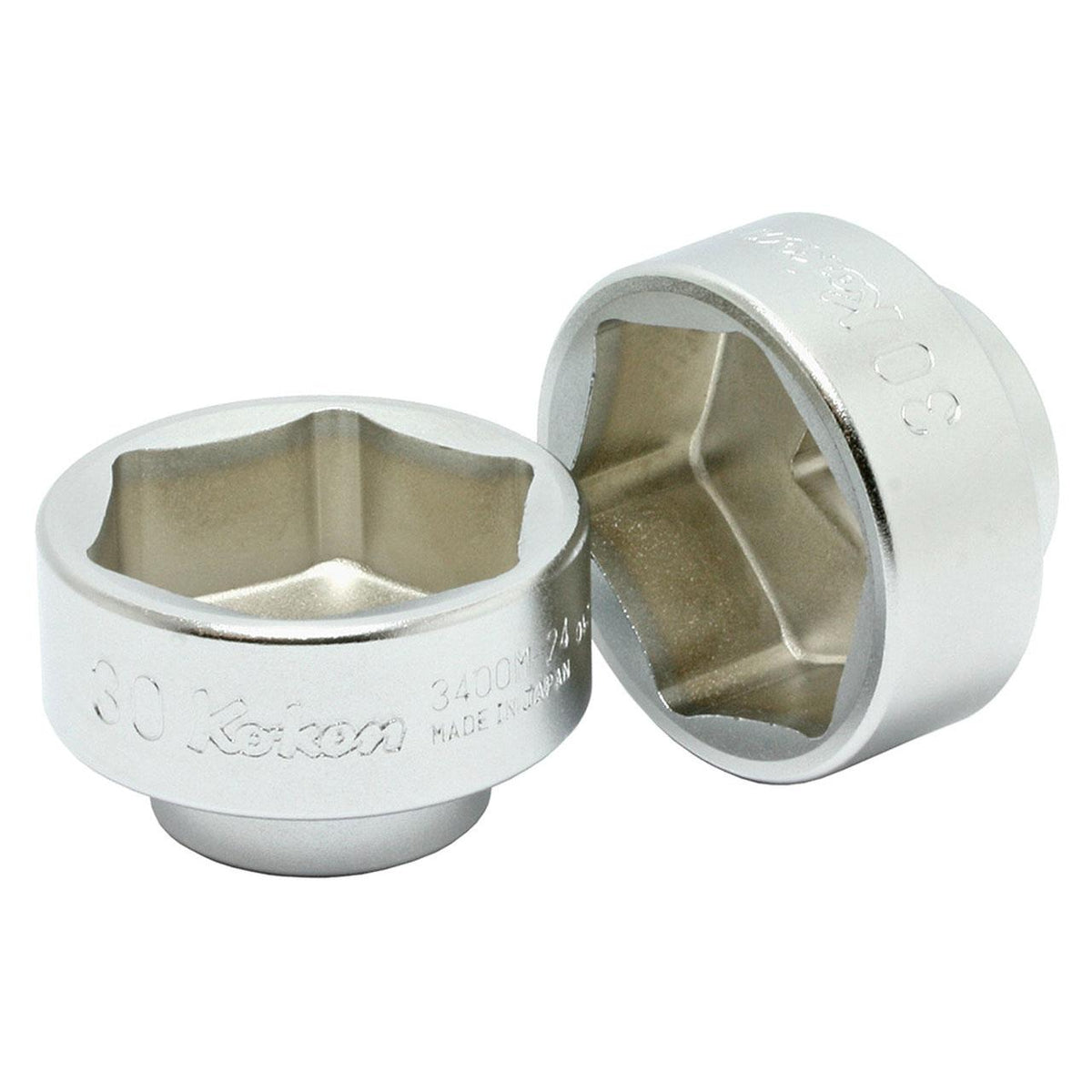 Ko-ken 3400M.24-27 3/8 Sq. Dr. Socket  27mm 6 point Length 24mm